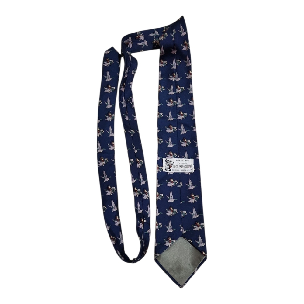Vintage Mickey Mouse Aviation & Mallard Ducks Silk Tie - Made In USA - Picture 4 of 8